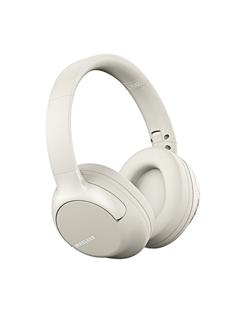 Over-Ear Bluetooth Wireless Headphone,Stereo Sound Intelligent Noise-Canceling Headset, TF Card/Wired/Wireless Mode White