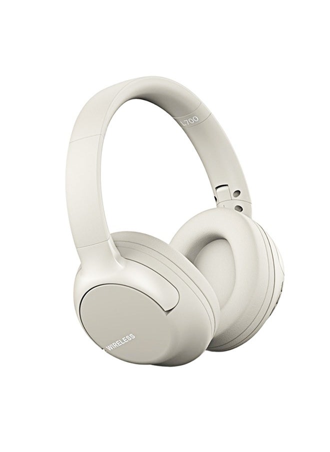 Over-Ear Bluetooth Wireless Headphone,Stereo Sound Intelligent Noise-Canceling Headset, TF Card/Wired/Wireless Mode White
