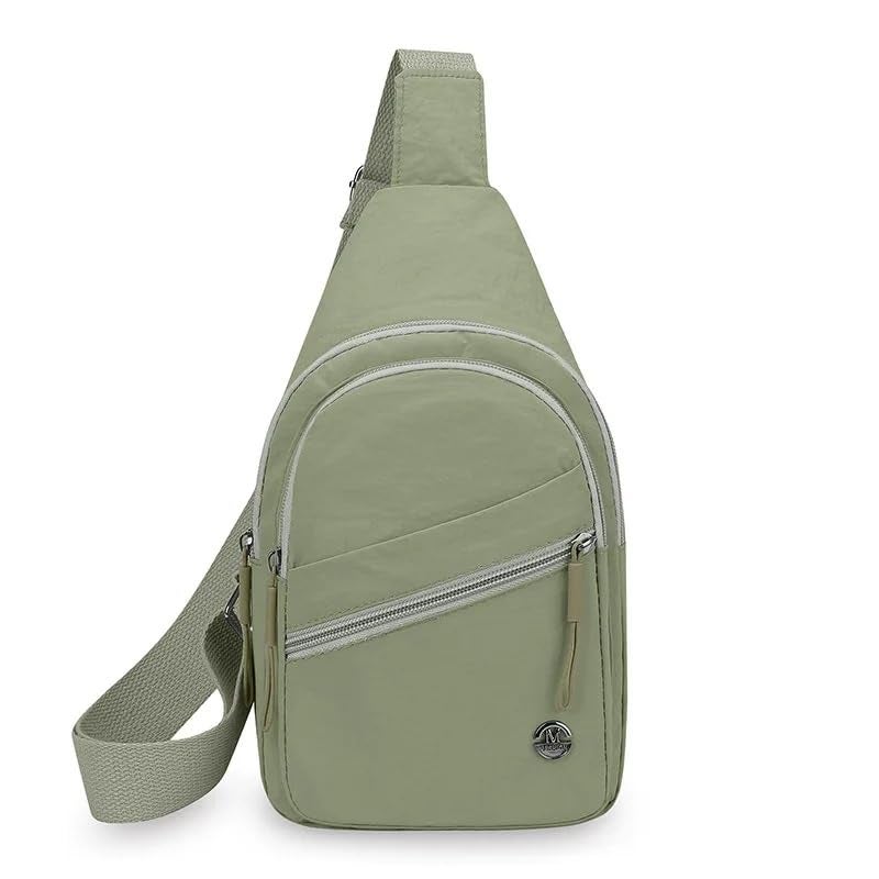 CELEORIS Travel Crossbody Crescent Bags for Men and Women | Lightweight Sling Shoulder Purse with Multiple Zipper Pockets | Ladies Handbag with Adjustable Strap for Girls (Green) - Image 1