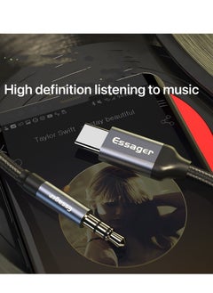 ESSAGER Type-C To 3.5mm Male Audio Aux Car Mobile Phone Audio Adapter Cable (1 Meter)  - Image 5