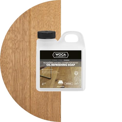 WOCA Denmark Oil Refreshing Soap Natural 1L – Cleaner & Rejuvenator for White Oiled Wood Floors | Plant-Based, Food Contact Safe | Cleans, Re-oils, Protects & Maintains Matte Finish | Low VOC - Image 1