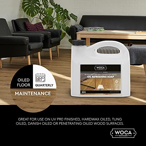 WOCA Denmark Oil Refreshing Soap Natural 1L – Cleaner & Rejuvenator for White Oiled Wood Floors | Plant-Based, Food Contact Safe | Cleans, Re-oils, Protects & Maintains Matte Finish | Low VOC - Image 3