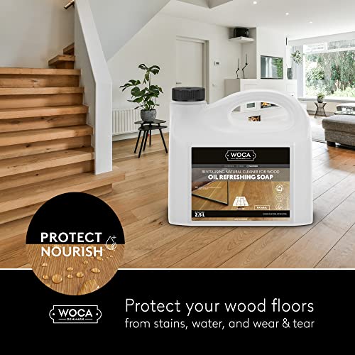 WOCA Denmark Oil Refreshing Soap Natural 1L – Cleaner & Rejuvenator for White Oiled Wood Floors | Plant-Based, Food Contact Safe | Cleans, Re-oils, Protects & Maintains Matte Finish | Low VOC - Image 4
