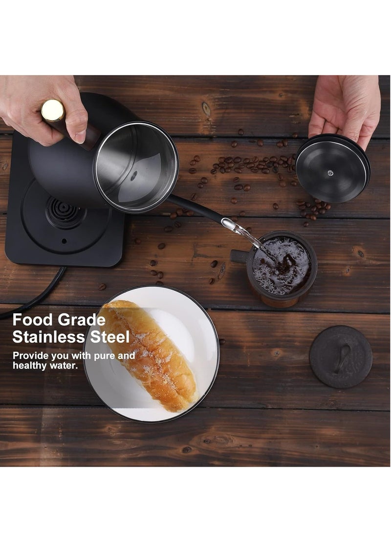 Gooseneck Kettle V60 Coffee Pot 800ML 1300W Power button temperature adjustment Digital display temperature Automatic heat preservation Stainless steel material Suitable for home and office