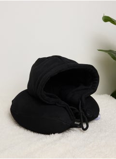 Typo Commute Travel Hoodie Neck Pillow  - Image 1