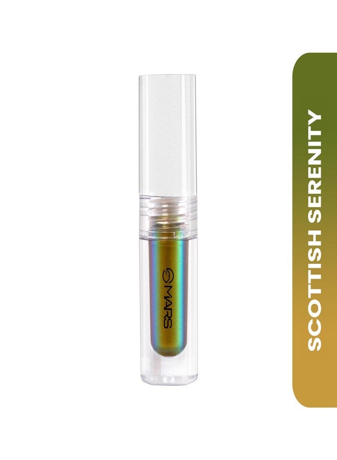 MARS Northern Lights Liquid Eyeshadow With Dual-Tone Chrome Effect | Liquid Shimmer | One Swipe Pigmentation | Smudge Proof | Light Weight Formula (1.8ml) (01-Scottish Serenity) - Image 2