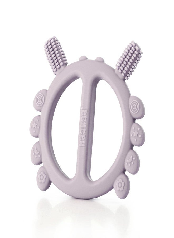 Haakaa Silicone Crab Baby Teether,Baby Toys,360°Baby Toothbrush Head for Infant Self-Brushing Training,Food-Grade Silicone,Lavender - Image 1