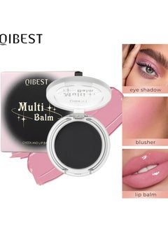 QiBest Black Cream Blush, Color Changing Blush, For Cheeks And Lips Balm Tint Makeup Black Clear Crystal Blush Color Change pH Magic Waterproof Gel Natural Cheek Makeup Blendable Multi-Use Balm Makeup  - Image 1