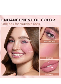 QiBest Black Cream Blush, Color Changing Blush, For Cheeks And Lips Balm Tint Makeup Black Clear Crystal Blush Color Change pH Magic Waterproof Gel Natural Cheek Makeup Blendable Multi-Use Balm Makeup  - Image 3