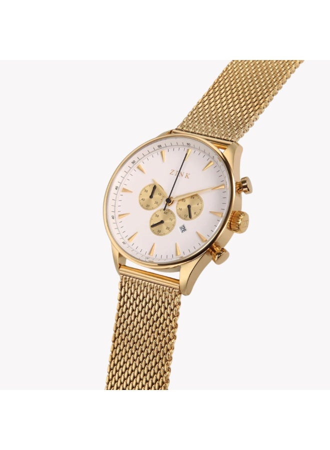 ZINK Men's Gold Stainless Steel Analog Watch | ZK127G2MS-T9 - Image 2