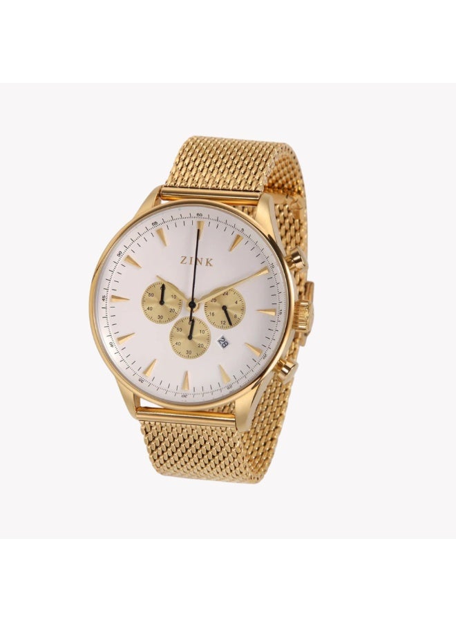 ZINK Men's Gold Stainless Steel Analog Watch | ZK127G2MS-T9 - Image 3