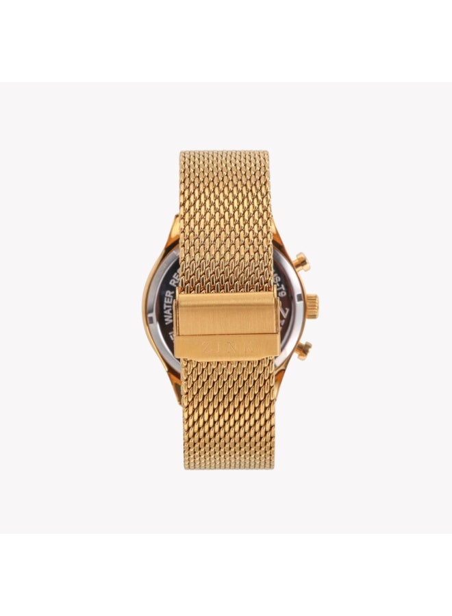 ZINK Men's Gold Stainless Steel Analog Watch | ZK127G2MS-T9 - Image 4