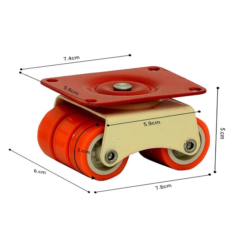 NB Crafted 360 Degrees Moving Caster Wheel with Bearing for Bed furniture Table Trolley Sofa moving Heavy Duty Weight C apacity upto 500600 Kg Pack of 4 - Image 3