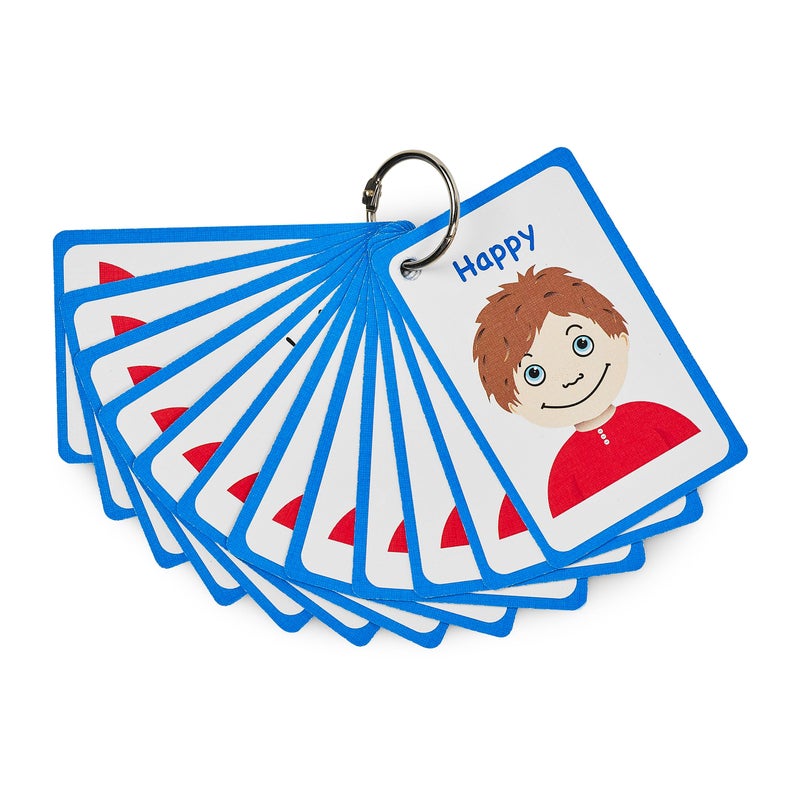 Amonev My Feelings and Emotion Boys Flash Cards for Visual aid Special Ed Speech Delay Non Verbal Children and Adults with Autism Special Needs ASD ADHD White Boy - Image 2