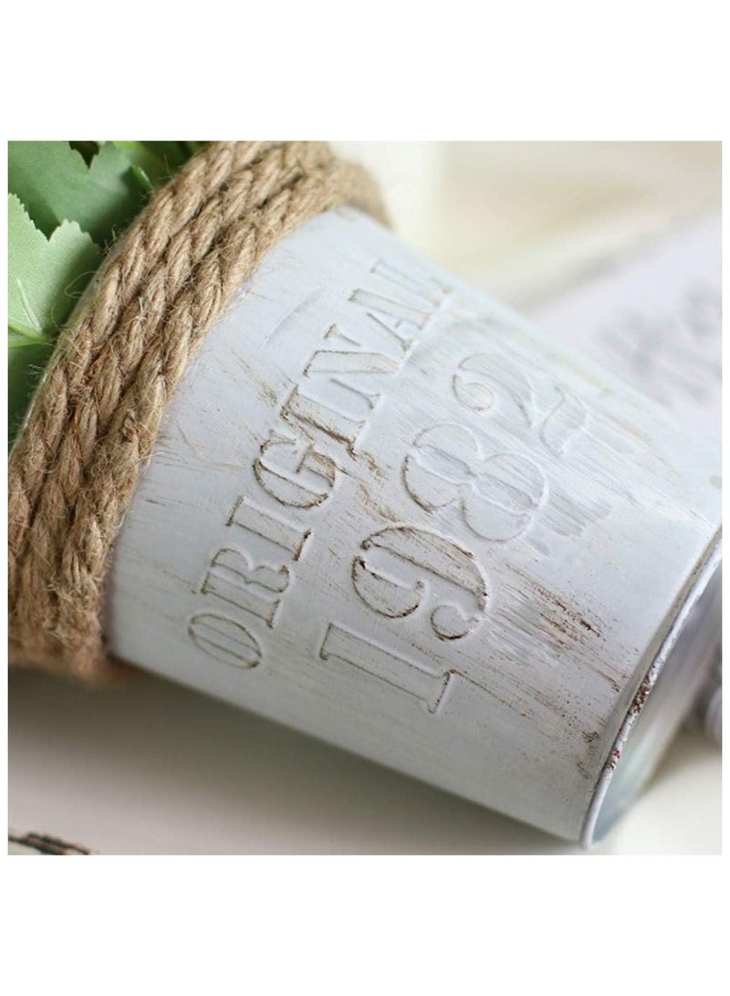 زهور هدرانجيا اصطناعية مع أصيص، نباتات صناعية ١١ × ٢٠ سم في أصيص معدني، زهور ورود حريرية لتزيين المنزل والمكتب وطاولة المطبخ وحافة النافذة، هدية لمنزل جديد (بنفسجي) - Image 5