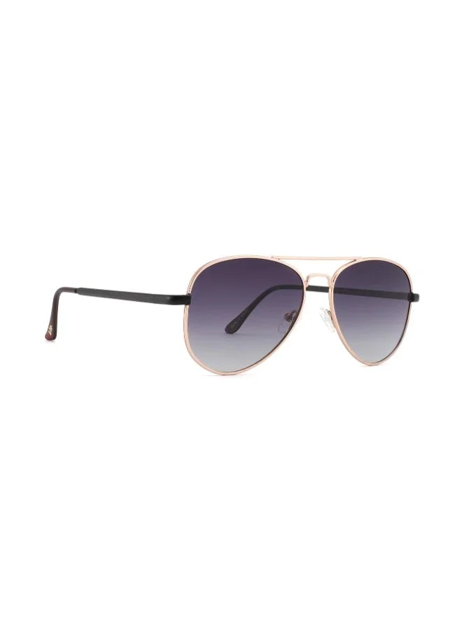 Lee Cooper Polarized Sunglasses Gold Frame Grad Smoke Mirror Lens 57mm  - LC1015C03