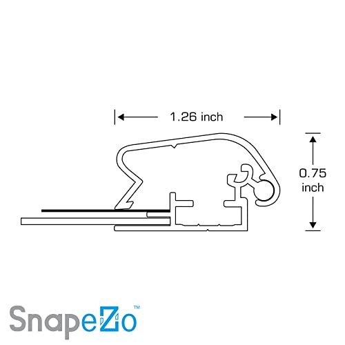 SnapeZo Certificate Frame 8.5x11, Silver, 1.25 Inch Aluminum Profile, Front-Loading Snap Frame, Wall Mounting, Professional Series - Image 5