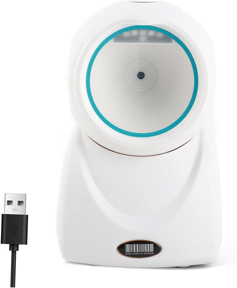 ماسح باركود USB سلكي 1D و2D بتفكيك سريع للصور للاستخدام في محلات السوبر ماركت (أسود) - Image 2