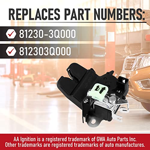 AA Ignition Replacement Trunk Rear Latch Door Actuator - Compatible with Hyundai Sonata 2009, 2010, 2011, 2012, 2013, 2014, 2015 - Replaces 81230-3Q000, 812303Q000 - With Cable - Automatic Keyless Trunk - Image 3