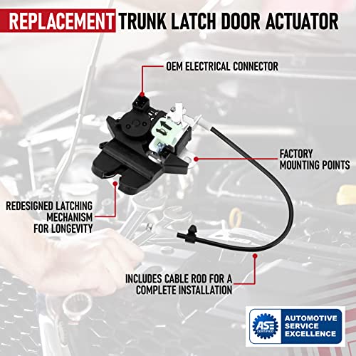 AA Ignition Replacement Trunk Rear Latch Door Actuator - Compatible with Hyundai Sonata 2009, 2010, 2011, 2012, 2013, 2014, 2015 - Replaces 81230-3Q000, 812303Q000 - With Cable - Automatic Keyless Trunk - Image 4