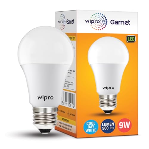 Wipro Garnet 9W LED Bulb for Home & Office |Cool Day White (6500K) | E27 Base|220 degree Light coverage |4Kv Surge Protection |400V High Voltage Protection |Energy Efficient | Pack of 1 - Image 1