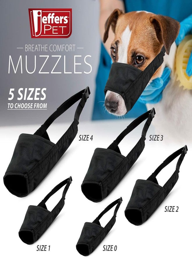 Jeffers Pet Breathe Comfort Dog Muzzle - Medium Size, Black, Soft Padded Nose Guard, Lightweight, Breathable Waterproof 600D Ripstop, for Pet Grooming, Home, Air Travel, Cute Secure Fit for Dogs - Image 2