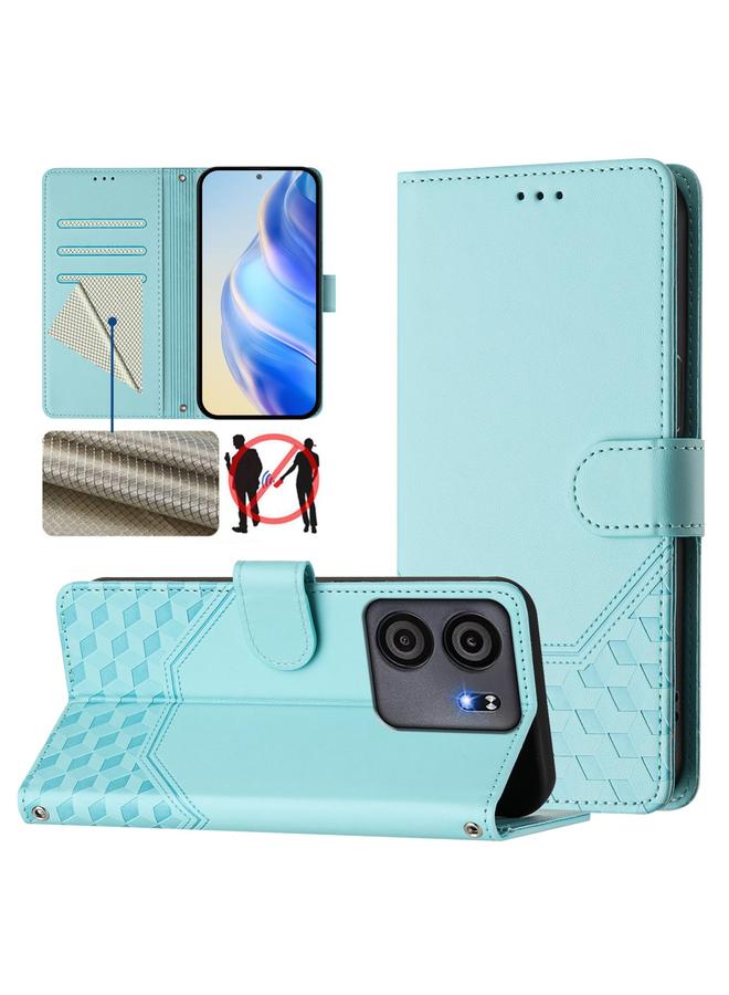 S-TOP Case For BLU View 5 Honeycomb Embossing RFID Leather Phone Case - Image 1
