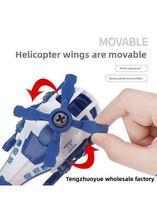 Removable Police Car Toy Children Screw Assembly Puzzle Boy Assembly Assembly Dismantling Worker-Color:Fire Truck + Police Car + Sea, Land And Air + Engineering A  - Image 4