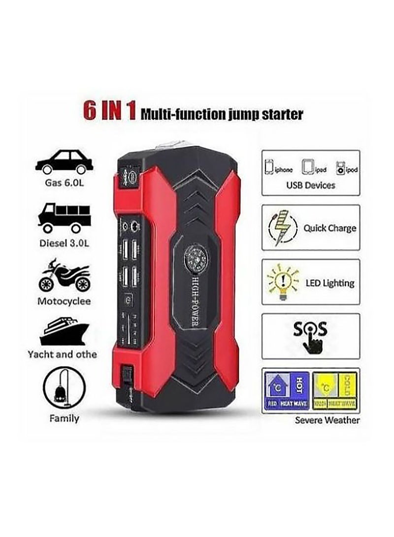 AGD Multifunctional Car Starter, Equipped with Emergency Fast Charging, with Car Air Compressor, and Built-in Powerful LED Lighting - Image 5