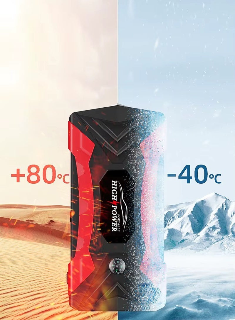 AGD Multifunctional Car Starter, Equipped with Emergency Fast Charging, with Car Air Compressor, and Built-in Powerful LED Lighting - Image 4