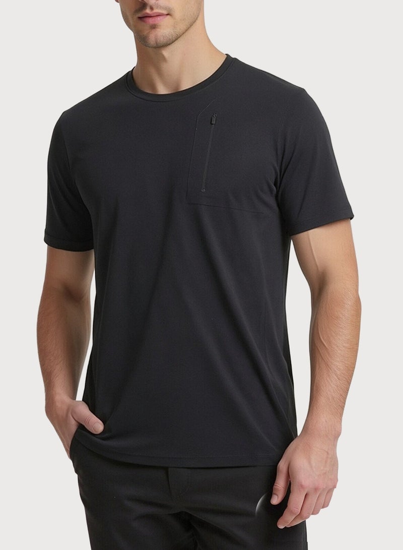 QUASER Mens T-Shirt O-Neck Basic Short Sleeves,Everyday Tee For Men,Comfortable Soft Men's T-shirt - Image 3