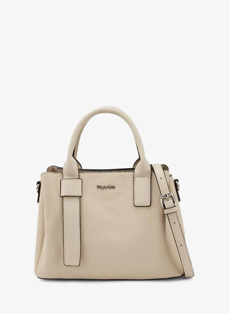 Paprika Textured Tote Bag With Detachable Strap