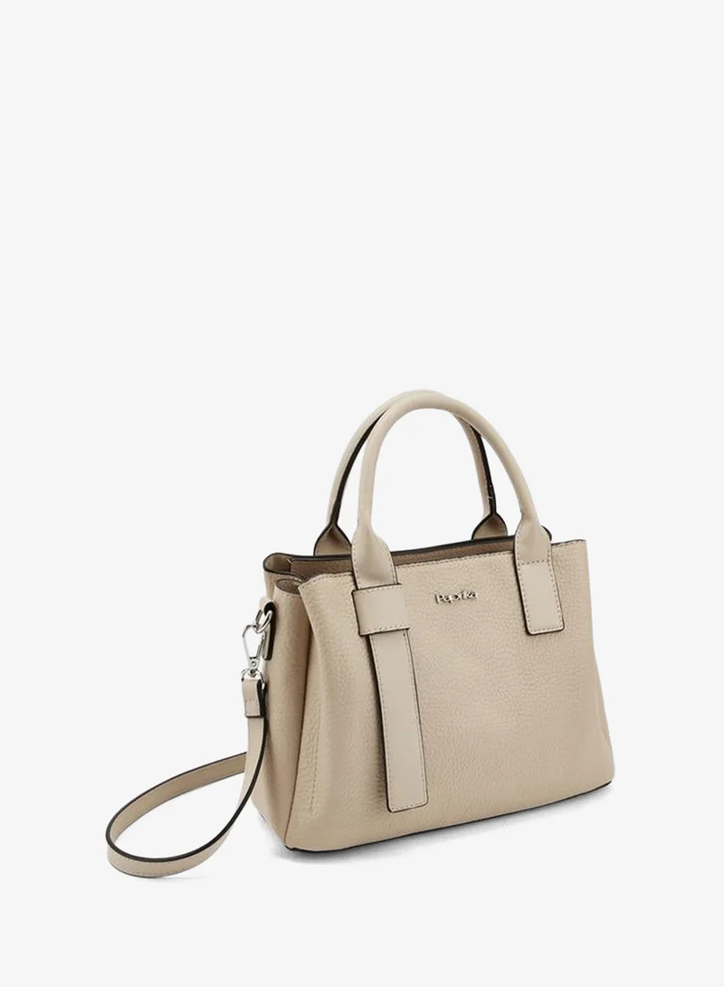 Paprika Textured Tote Bag With Detachable Strap