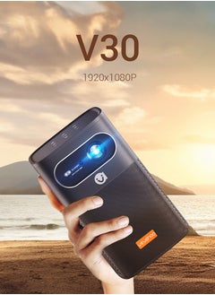 VEVSHAO VEVSHAO V30 Smart Wi-Fi Projector, 8000mAh Battery, Auto-focus, Android 9.0, Support 3D, Wi-Fi Display, Wired Sync Display, with Tripod and Storage Bag  - Image 3