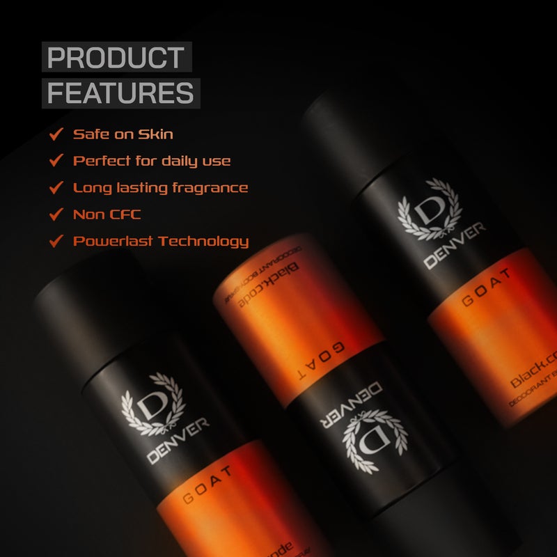 DENVER G O A T Deodorant -150Ml| Long Lasting Deodorant Spray For Men - Image 5