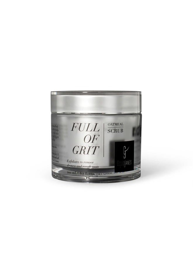 GoodJanes Full of Grit Oatmeal Organic Body Scrub with Stem Cells, Exfoliating Body Wash For All Skin Types - 6.7 fl oz./200 mL - Image 1
