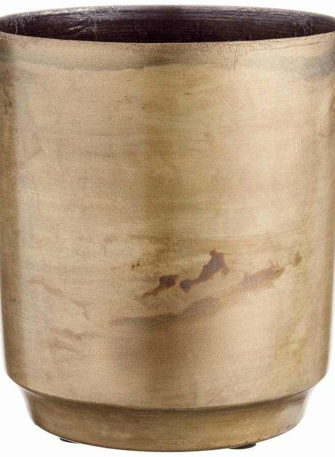 Kalalou NDE1090 Set of Aged Finish Metal Flower Pots, One Size, Brass - Image 2