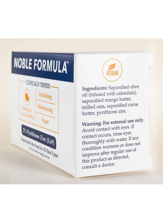 Noble Formula 2% Pyrithione Zinc (ZnP) Bar Soap, Vegan Mango and Cocoa Butter for All Skin Types Including Those With Acne, Psoriasis and Eczema, 3.25 oz, (3 Bars in 1 Box), Total 9.75 oz - Image 2
