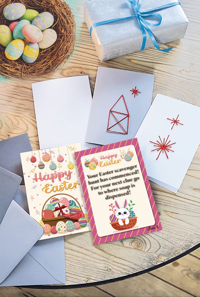 BEUFSE Indoor Easter Scavenger Hunt Cards with Envelopes, Easter Egg Hunt, Indoor Scavenger Hunt Games, Easter Bunny, Easter Party Activities, Indoor Easter Party Games-fhjxbk001 - Image 4