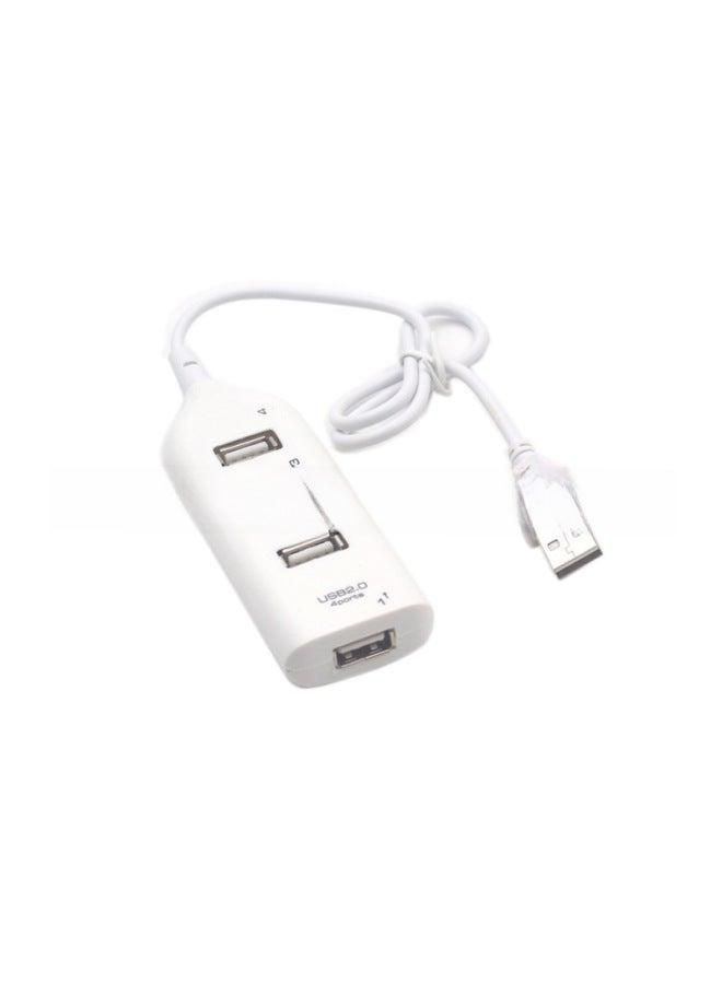 Plug-in USB HUB 1-4 Splitter 4-port USB Splitter, HUB-Number Of Interfaces:4-port HUB-white OPP Bag  - Image 3