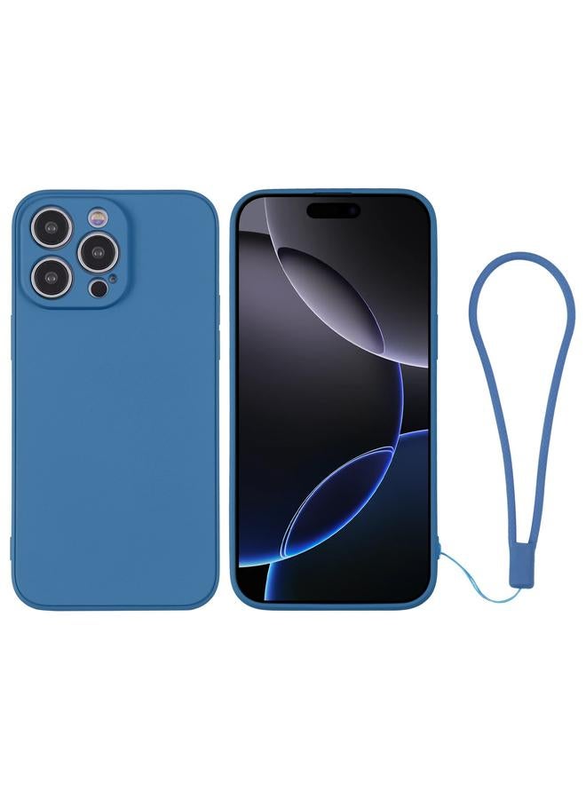 S-TOP Case For iPhone 16 Pro Max Silicone Phone Case with Wrist Strap - Image 1