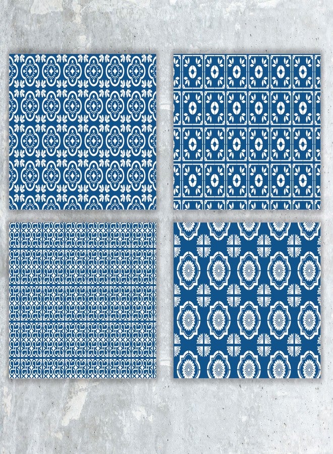 neglex 16 Pack Tile Stencil Set (8x8 Inch), Portuguese Pattern Stencils, Mediterranean Mosaic & Traditional Floral Ceramic, Reusable Stencils for Floor, Wall, Furniture Painting, DIY Home Décor - Image 5