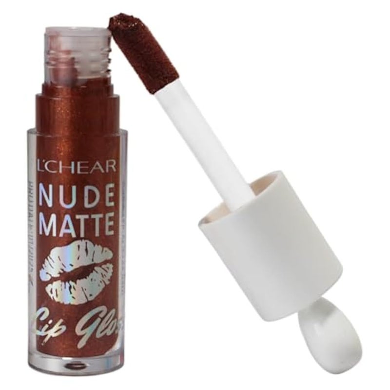 L'chear Lip Gloss Nude Matte Light&Thin Lasting Color Aqua Nourishment Shade Number 6 - Image 1