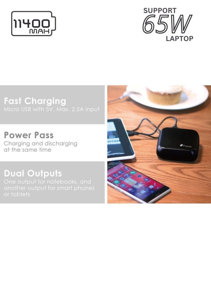 Fondi Mega Power Box 11400 mAh Powerbank FP1104S for Laptops HP | Sony | ASUS | Acer - Image 4