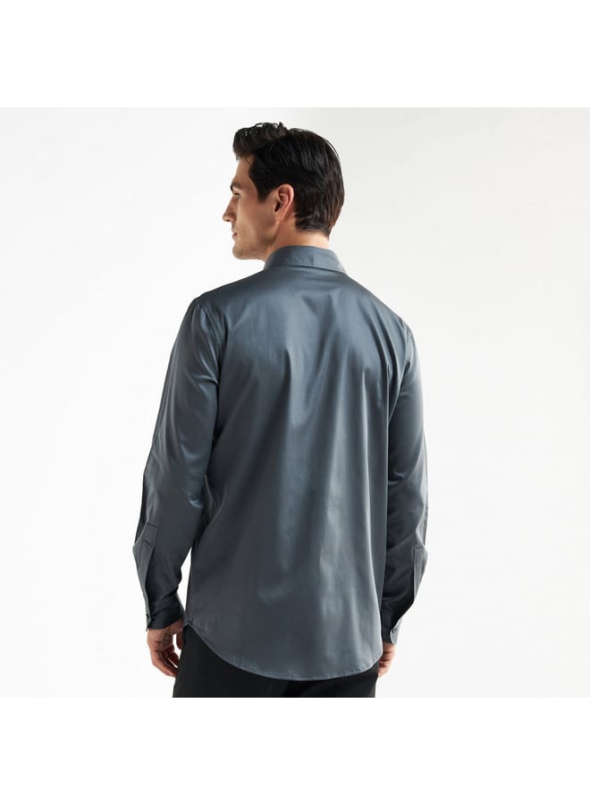 Splash FAV Pleated Front Dress Shirt - Image 3