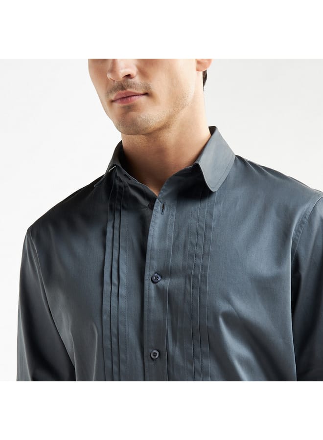 Splash FAV Pleated Front Dress Shirt - Image 4