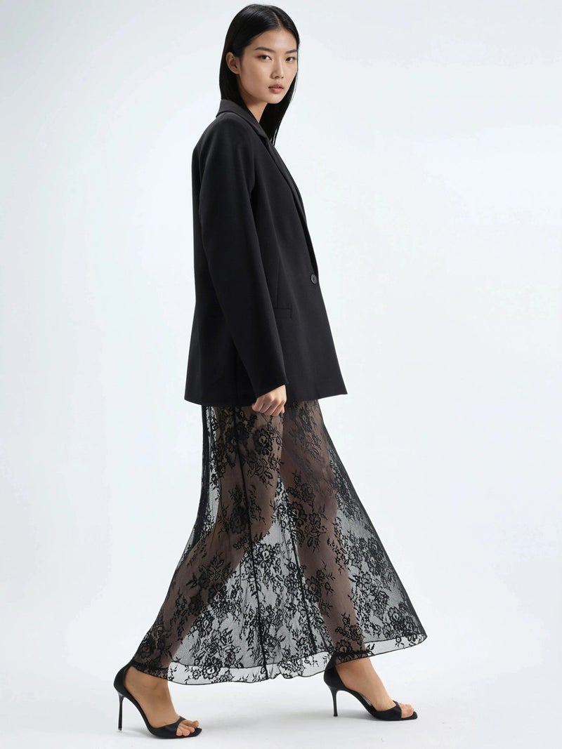 HICCUP High Waist Lace Maxi Skirt - Image 3