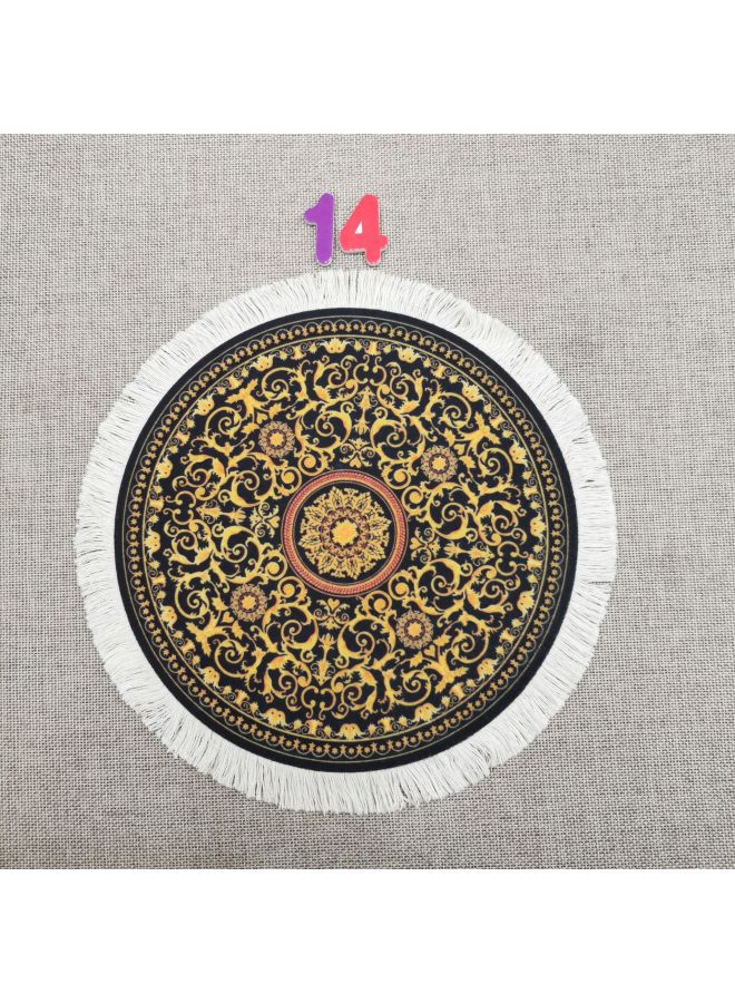 Direct Supply Innovative Carpet Dining Mat Persian Style Coaster, Flower Plate, Fruit Plate Mat Tea Pot Mat Decorative Mat-Specifications:14  - Image 1