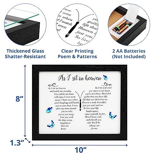 Fabuday Memorial Gifts LED Shadow Box - Sympathy Gift in Memory of Loved One Gifts, Rememberance Gift for Loss of Mother Father Mom Dad, Funeral Condolences Bereavement Gift Ideas - Image 5