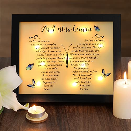 Fabuday Memorial Gifts LED Shadow Box - Sympathy Gift in Memory of Loved One Gifts, Rememberance Gift for Loss of Mother Father Mom Dad, Funeral Condolences Bereavement Gift Ideas - Image 1